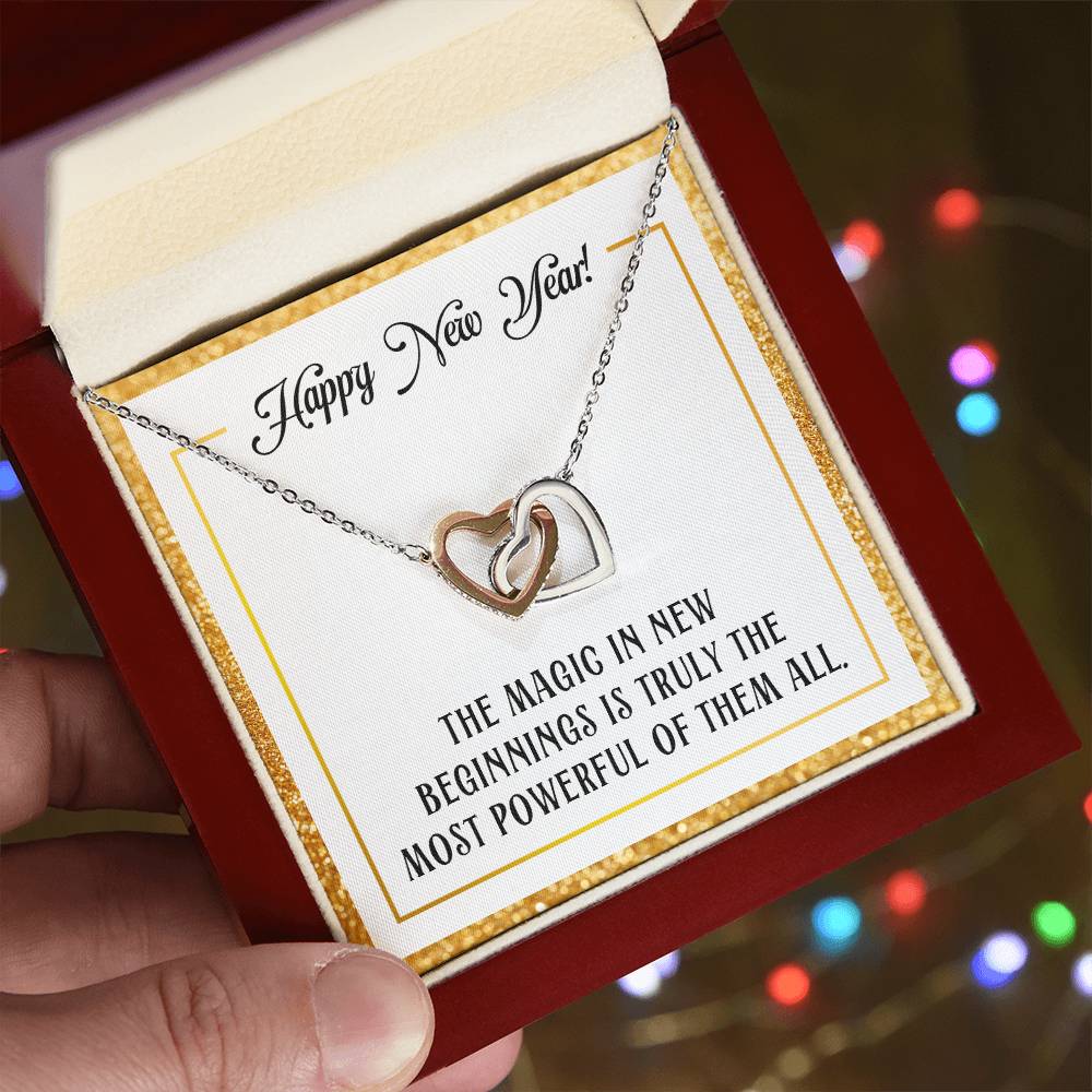 Happy New Year - The magic - Interlocking Hearts Necklace