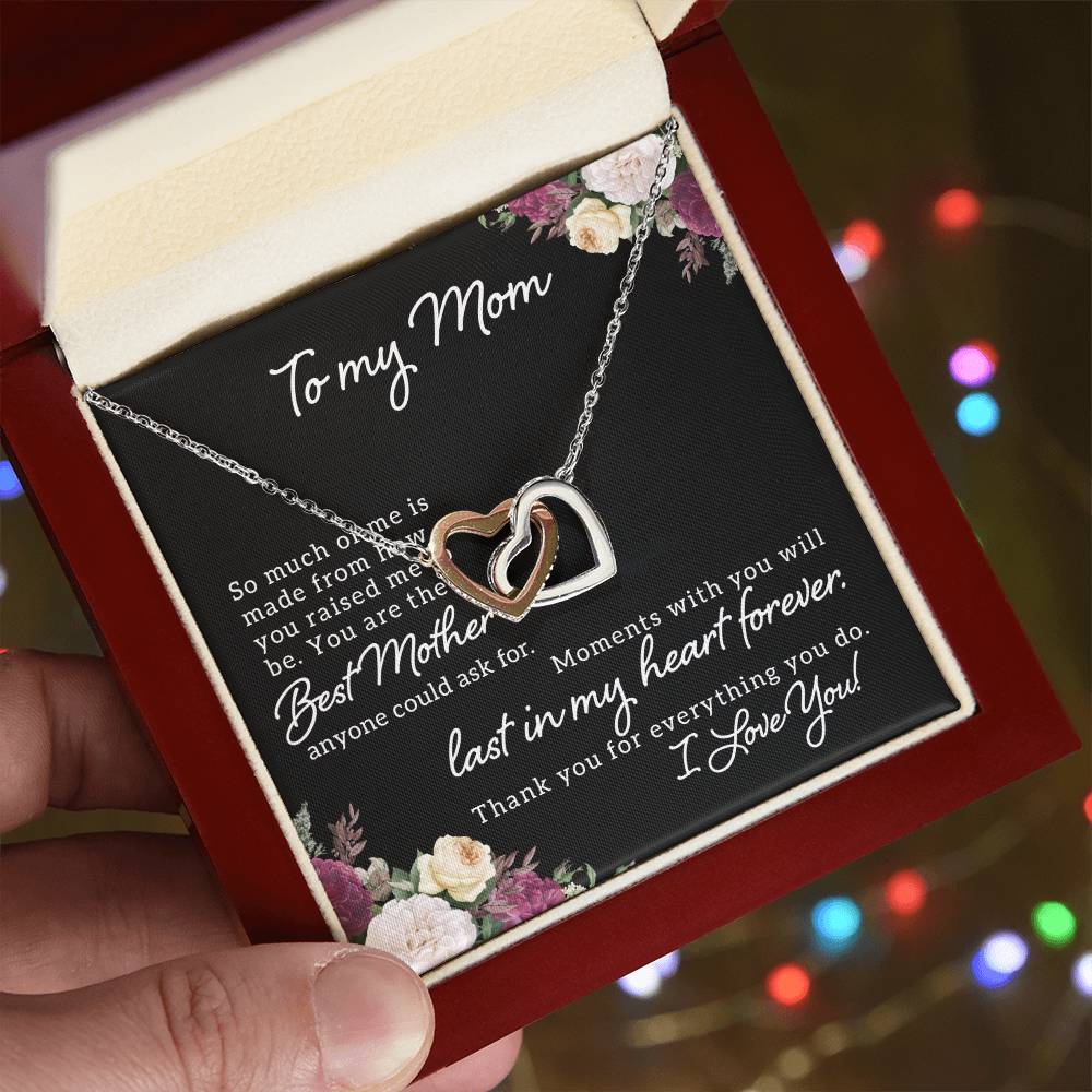 To Mom - So Much of me - Interlocking Hearts Necklace