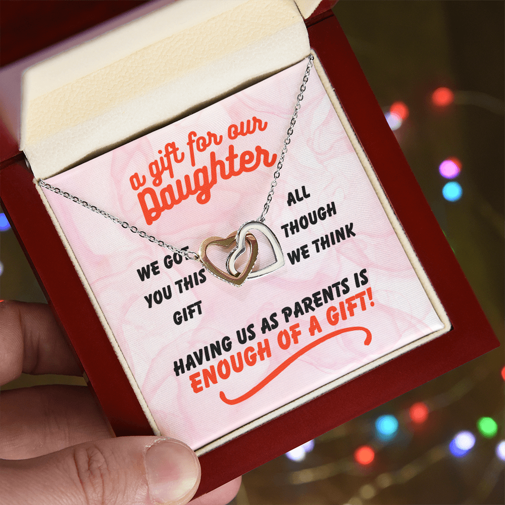 A gift for our daughter - We got you this - Interlocking Hearts Necklace