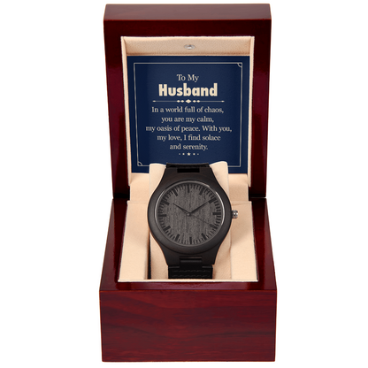 To Husband - To my husband - Wooden Watch