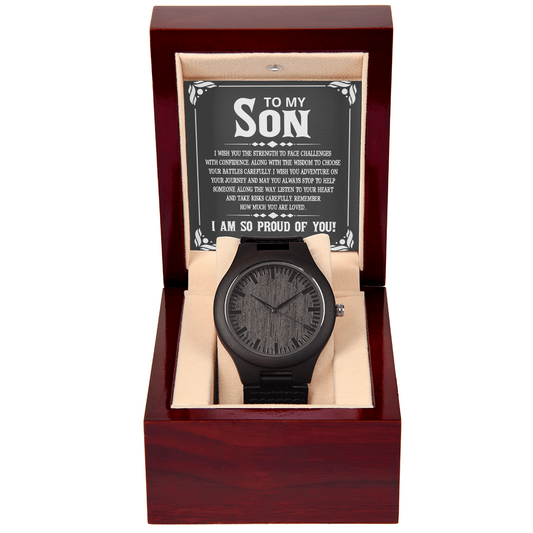 To Son - To my son. I wish - Wooden Watch