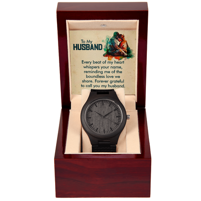 To Husband - To my husband - Wooden Watch