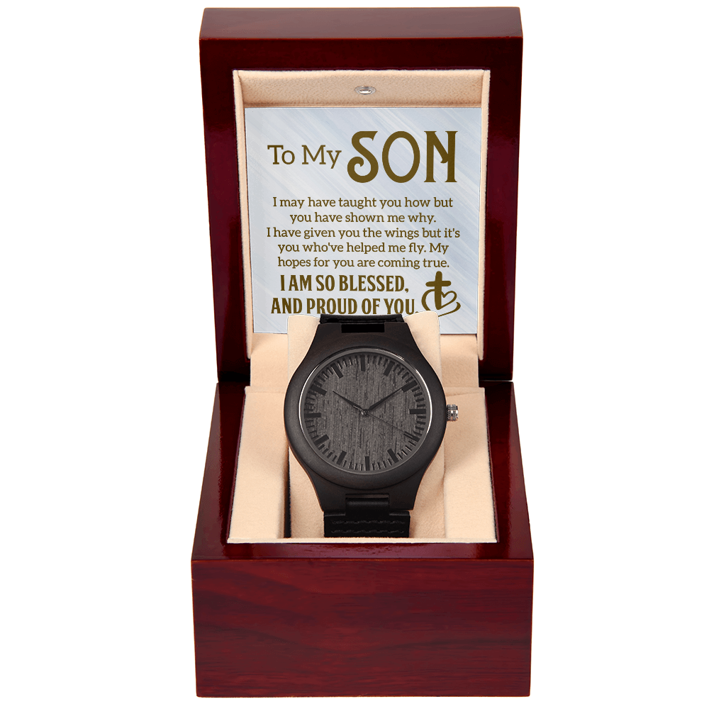 To Son - To my son. I may - Wooden Watch