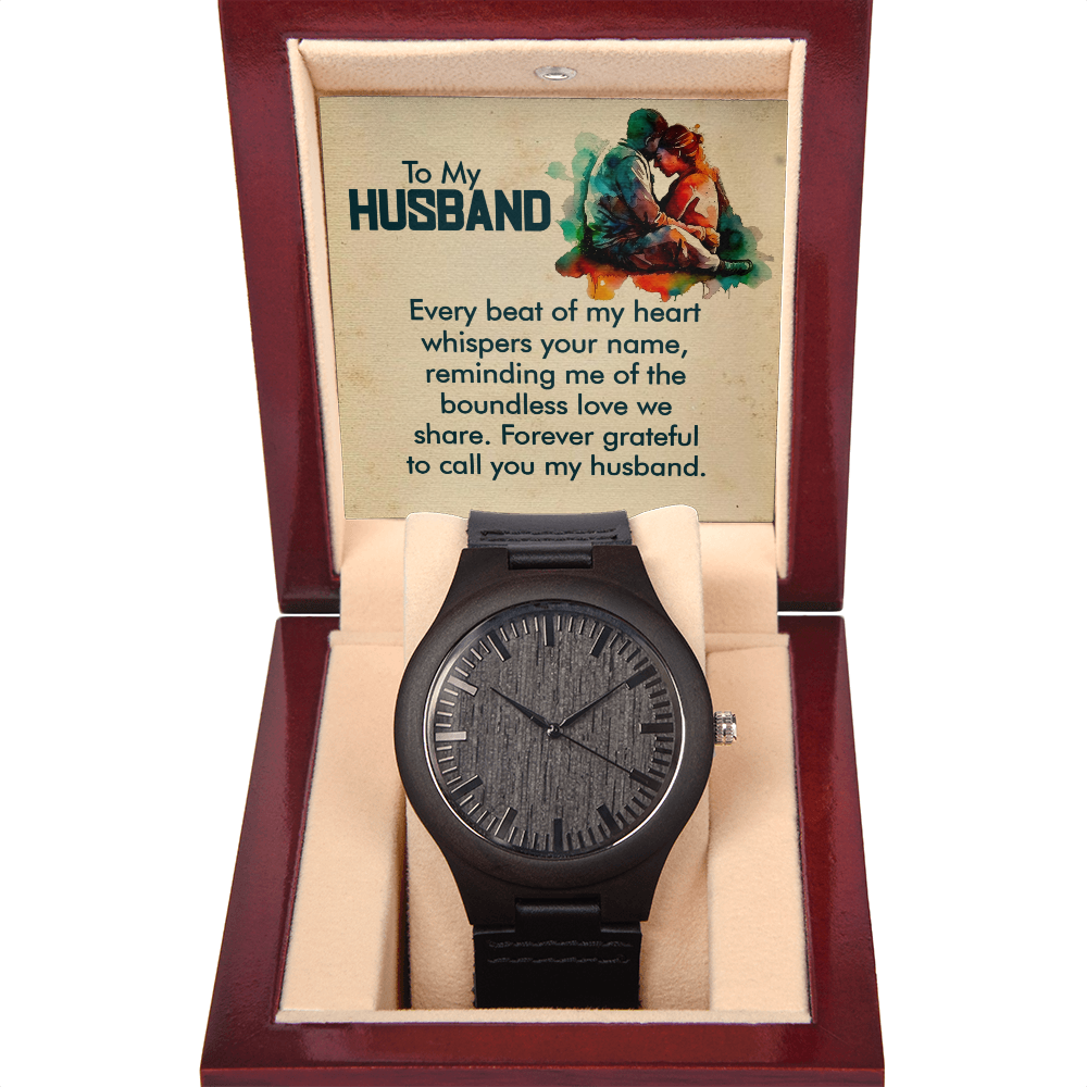 To Husband - To my husband - Wooden Watch