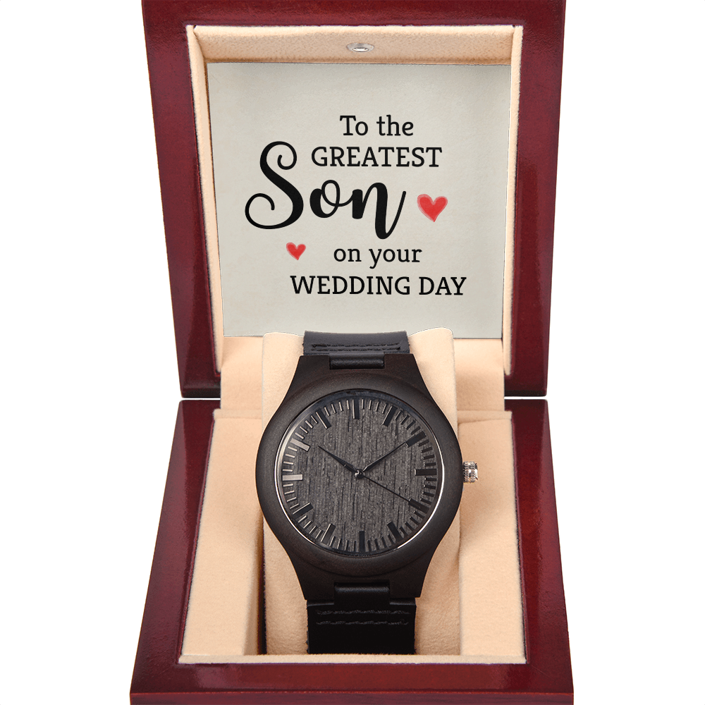 To Son - To the greatest son - Wooden Watch