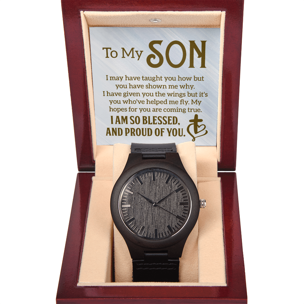 To Son - To my son. I may - Wooden Watch