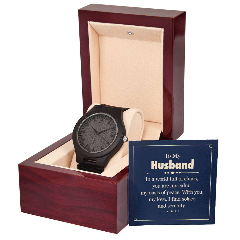 To Husband - To my husband - Wooden Watch
