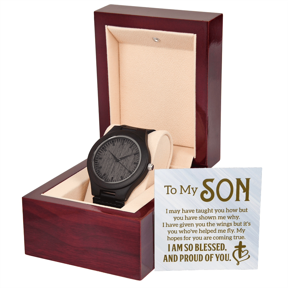 To Son - To my son. I may - Wooden Watch