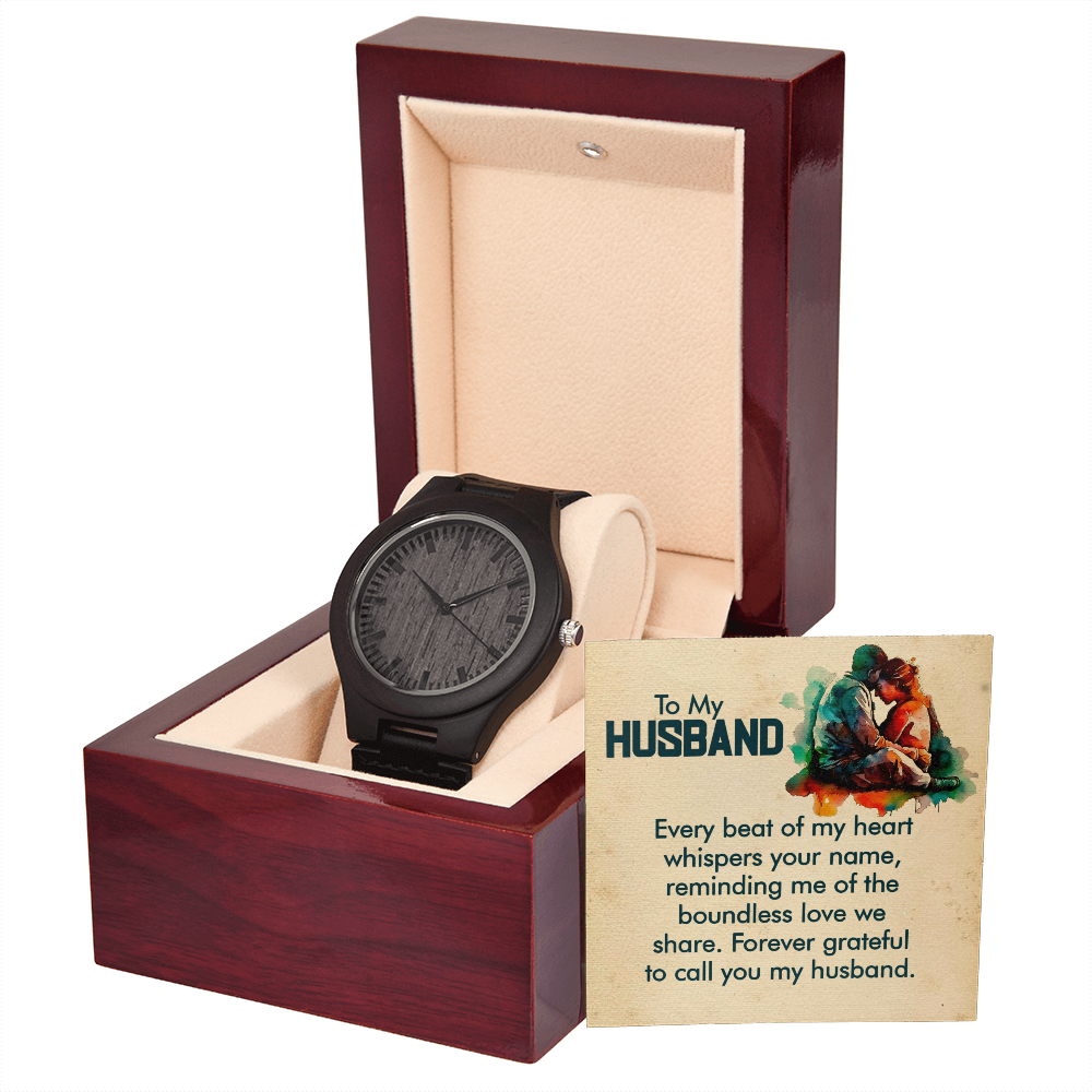 To Husband - To my husband - Wooden Watch