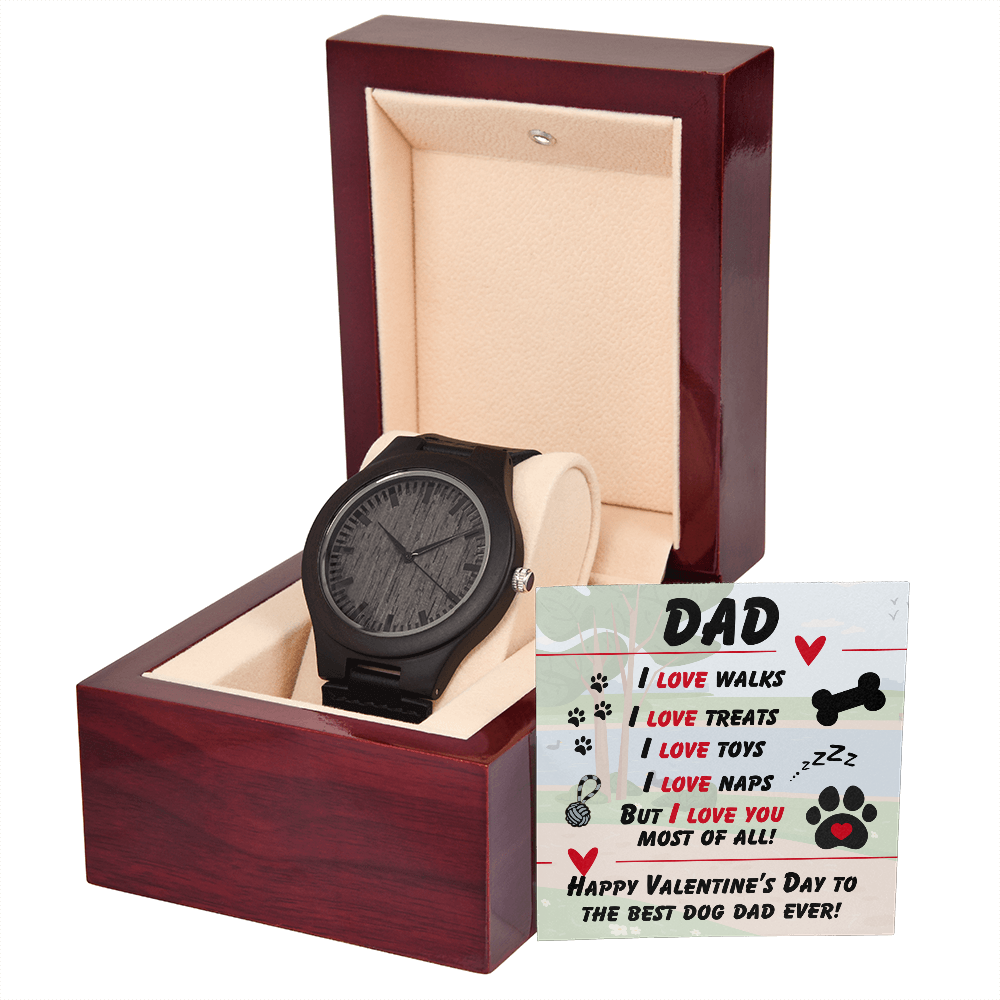 Dad - I love walks - Wooden Watch