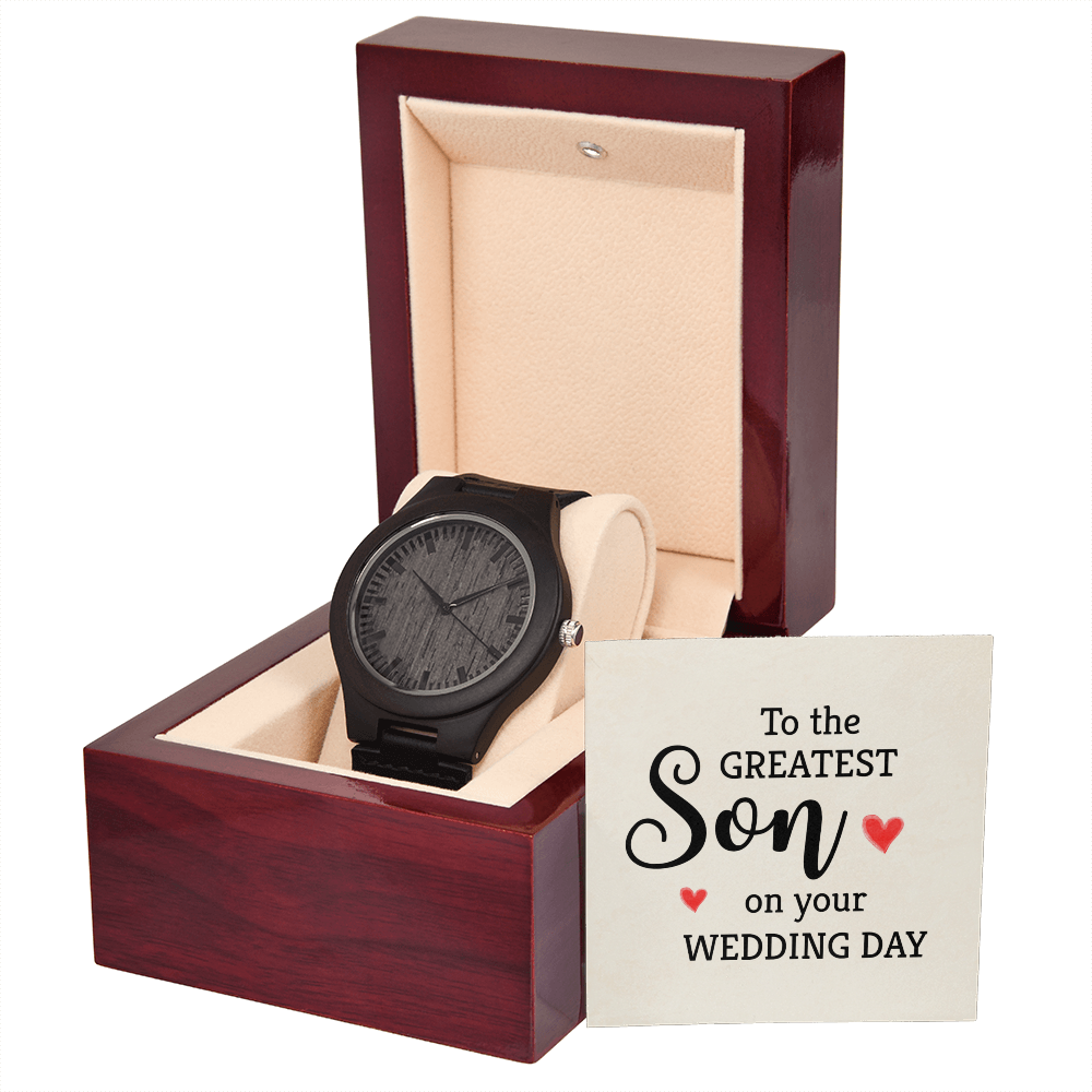 To Son - To the greatest son - Wooden Watch