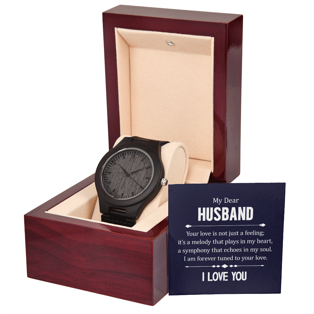 To Husband - My dear husband - Wooden Watch