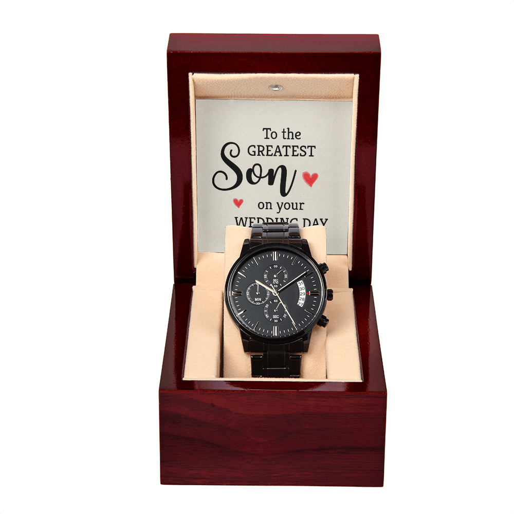 To Son - To the greatest son - Black Chronograph Watch