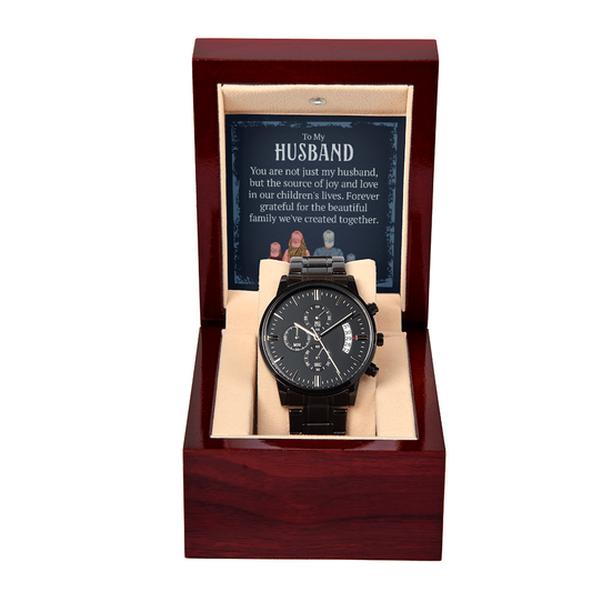 To Husband - To my husband - Black Chronograph Watch