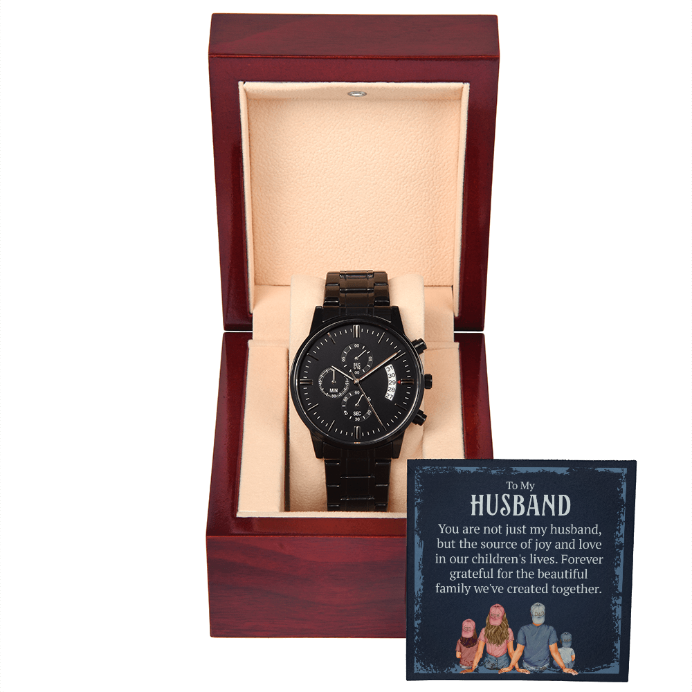 To Husband - To my husband - Black Chronograph Watch