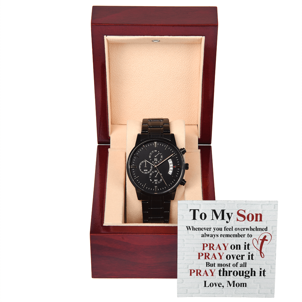 To Son - To my son. Whenever - Black Chronograph Watch
