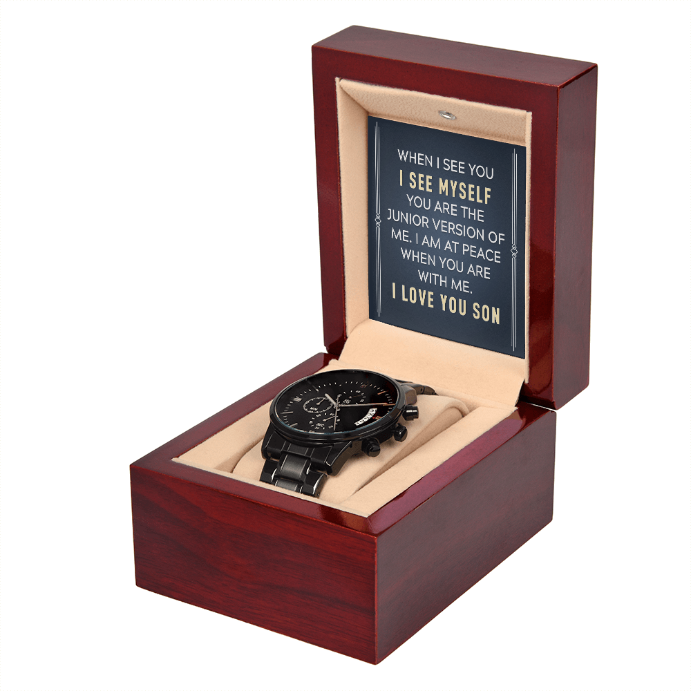 To Son - When I see you - Black Chronograph Watch