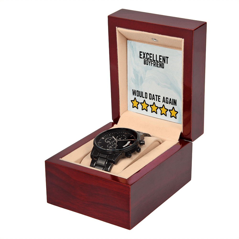 Excellent Boyfriend - Would date again - Black Chronograph Watch