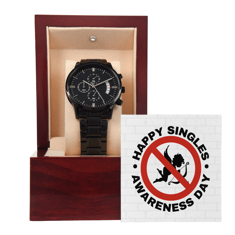 Singles - Happy Singles - Black Chronograph Watch