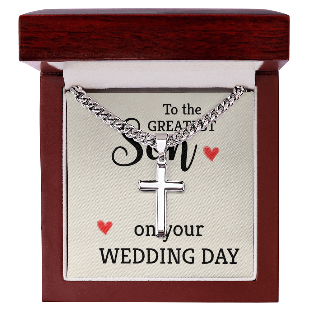 To Son - To the greatest son - Cuban Link Chain with Artisan Cross