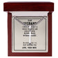 To Husband - To my husband I choose - Cuban Link Chain with Artisan Cross