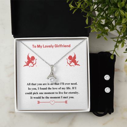 To Girlfriend - If I could - Alluring Beauty Necklace & Earring Set