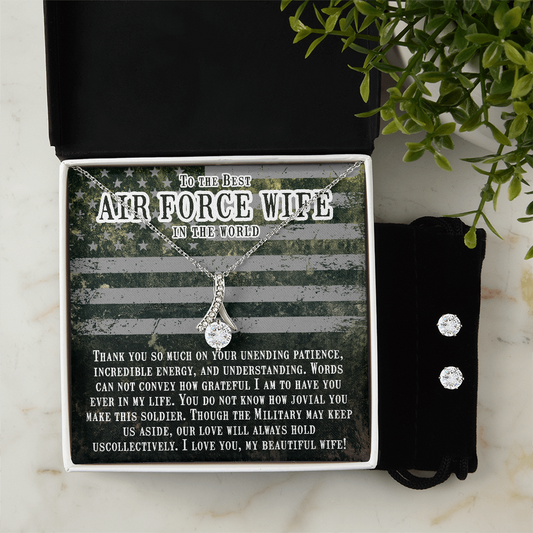 To Air Force Wife - Thank you so much - Alluring Beauty Necklace & Earring Set