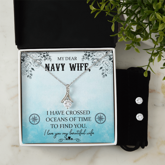 To Navy Wife - I have crossed - Alluring Beauty Necklace & Earring Set