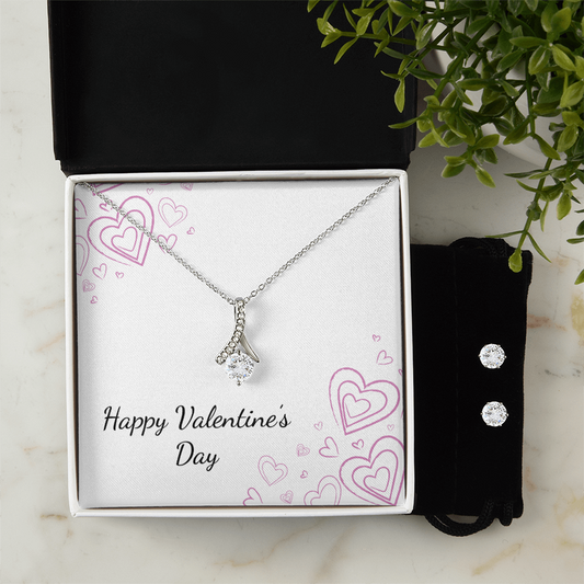 Valentine's Day - Hearts - Alluring Beauty Necklace & Earring Set