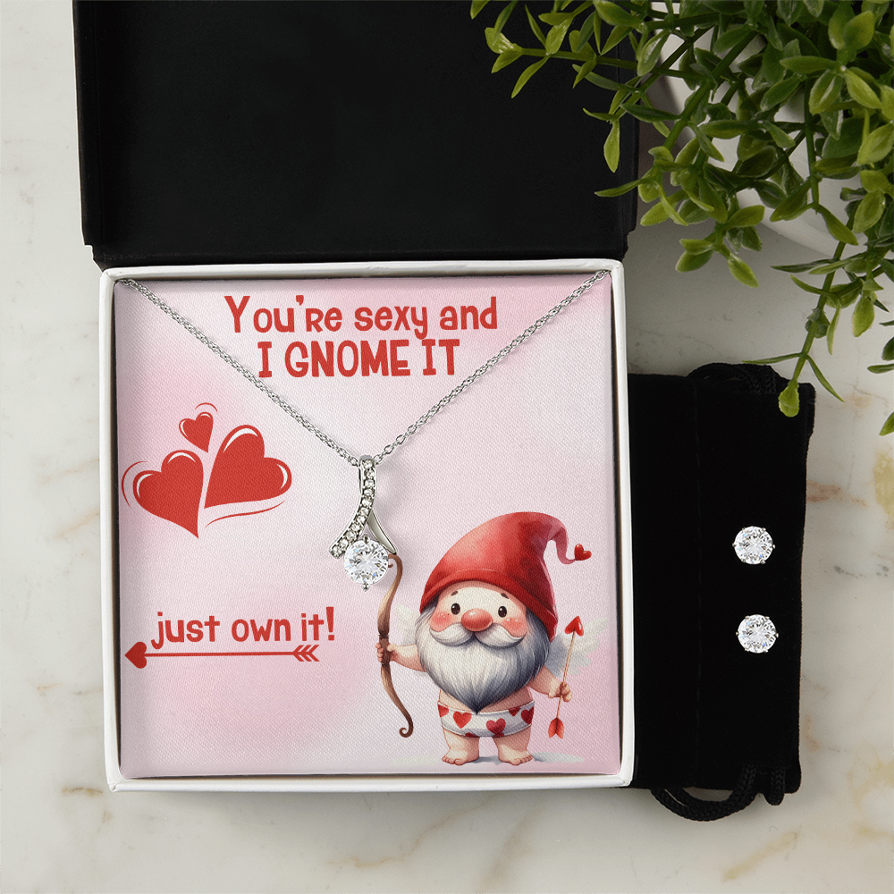 Sexy - You're sexy an I Gnome it - Alluring Beauty Necklace & Earring Set