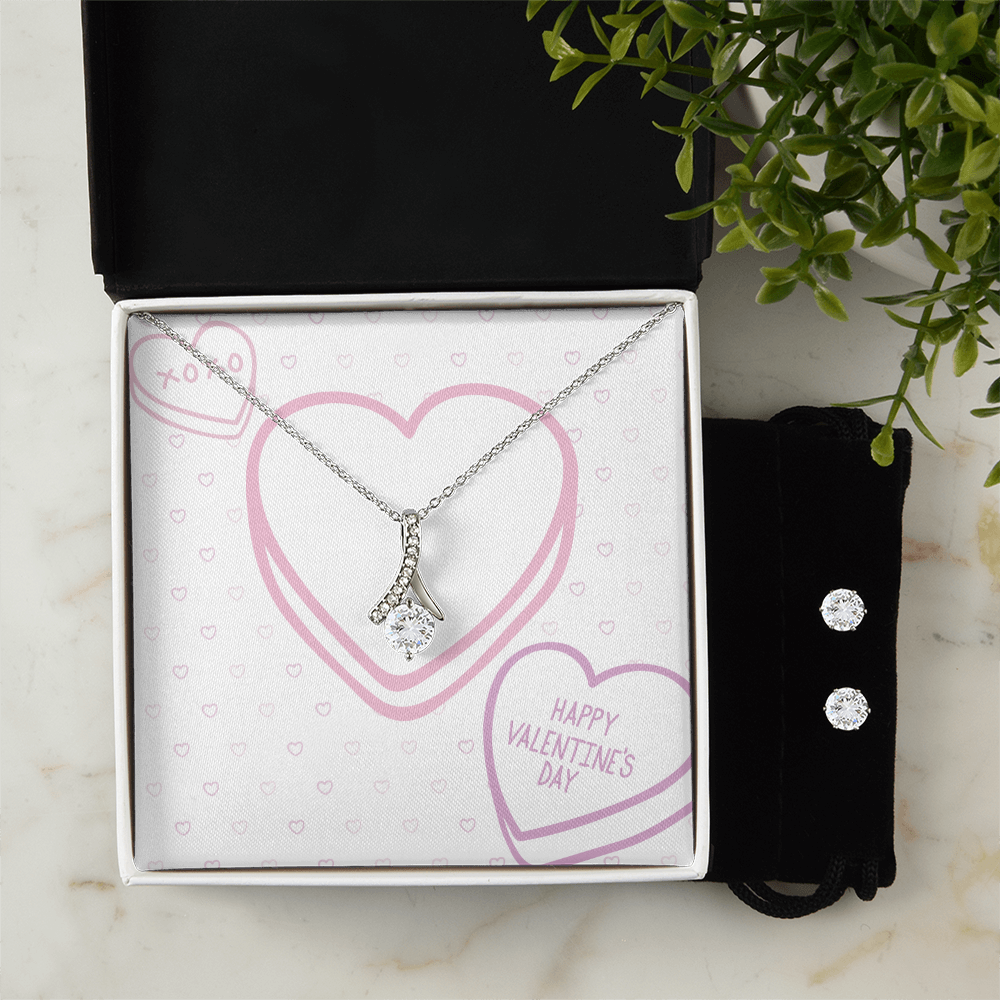 Valentine's Day - XOXO - Alluring Beauty Necklace & Earring Set