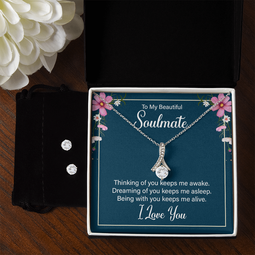 To Soulmate - Thinking of you - Alluring Beauty Necklace & Earring Set