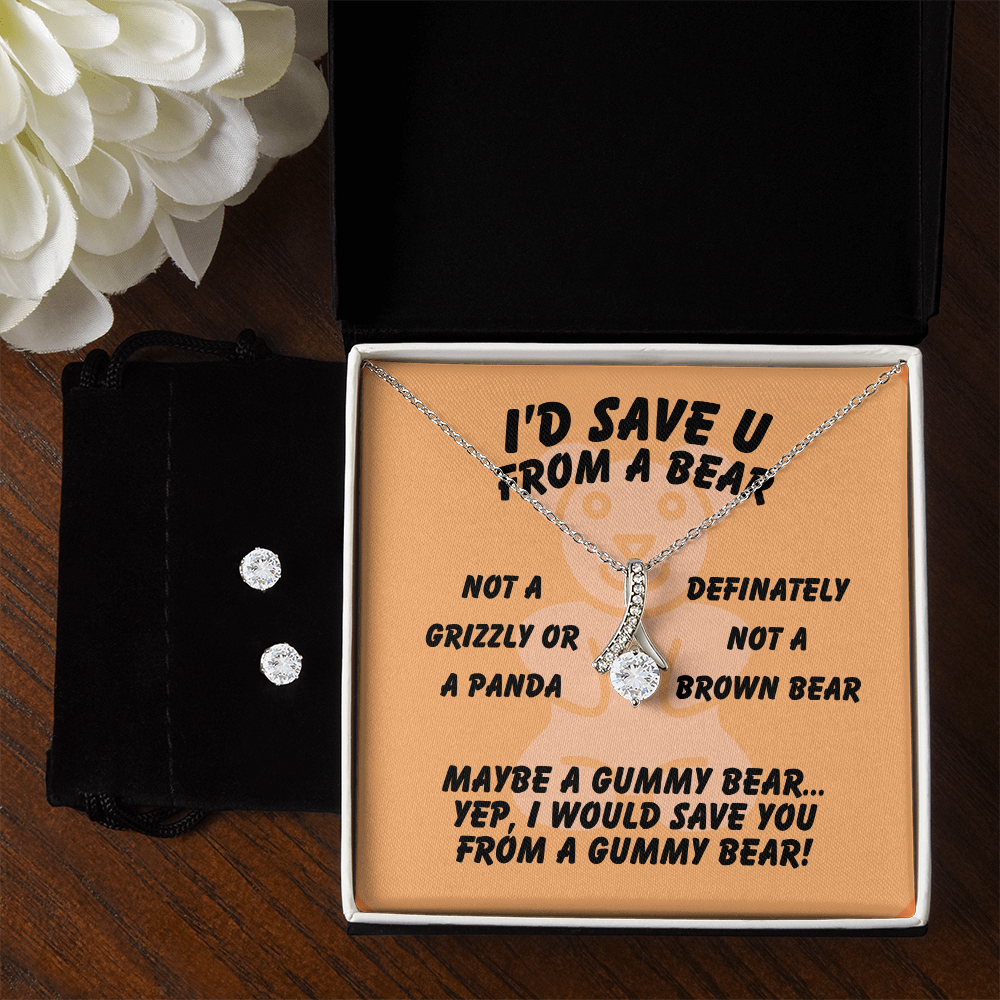 I'd save U - From a bear - Alluring Beauty Necklace & Earring Set