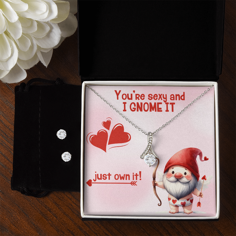 Sexy - You're sexy an I Gnome it - Alluring Beauty Necklace & Earring Set