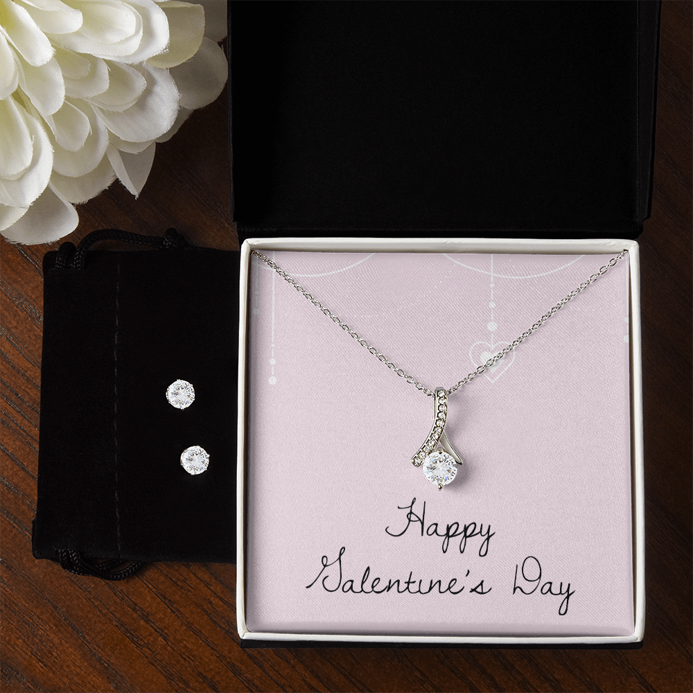 Valentine's Day - Heart - Alluring Beauty Necklace & Earring Set