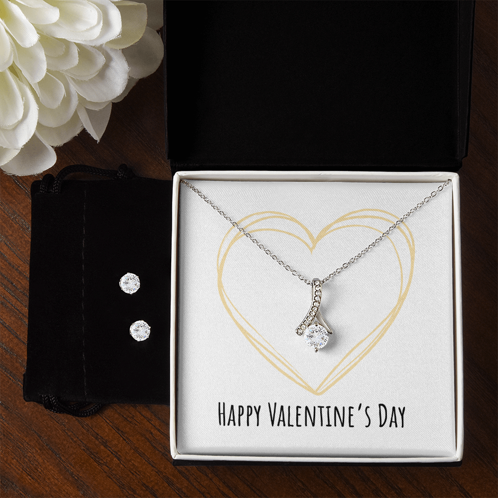 Valentine's Day - Heart - Alluring Beauty Necklace & Earring Set