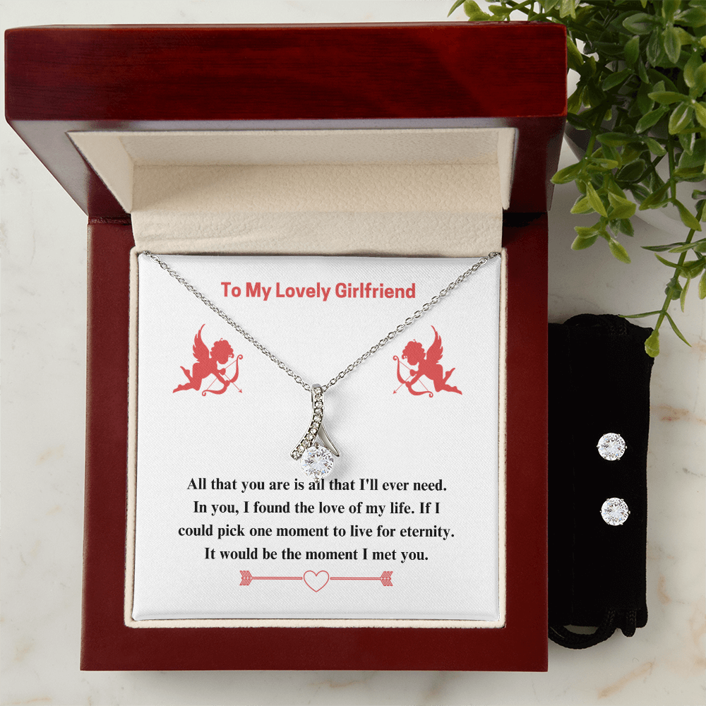 To Girlfriend - If I could - Alluring Beauty Necklace & Earring Set