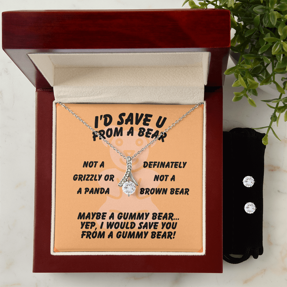 I'd save U - From a bear - Alluring Beauty Necklace & Earring Set