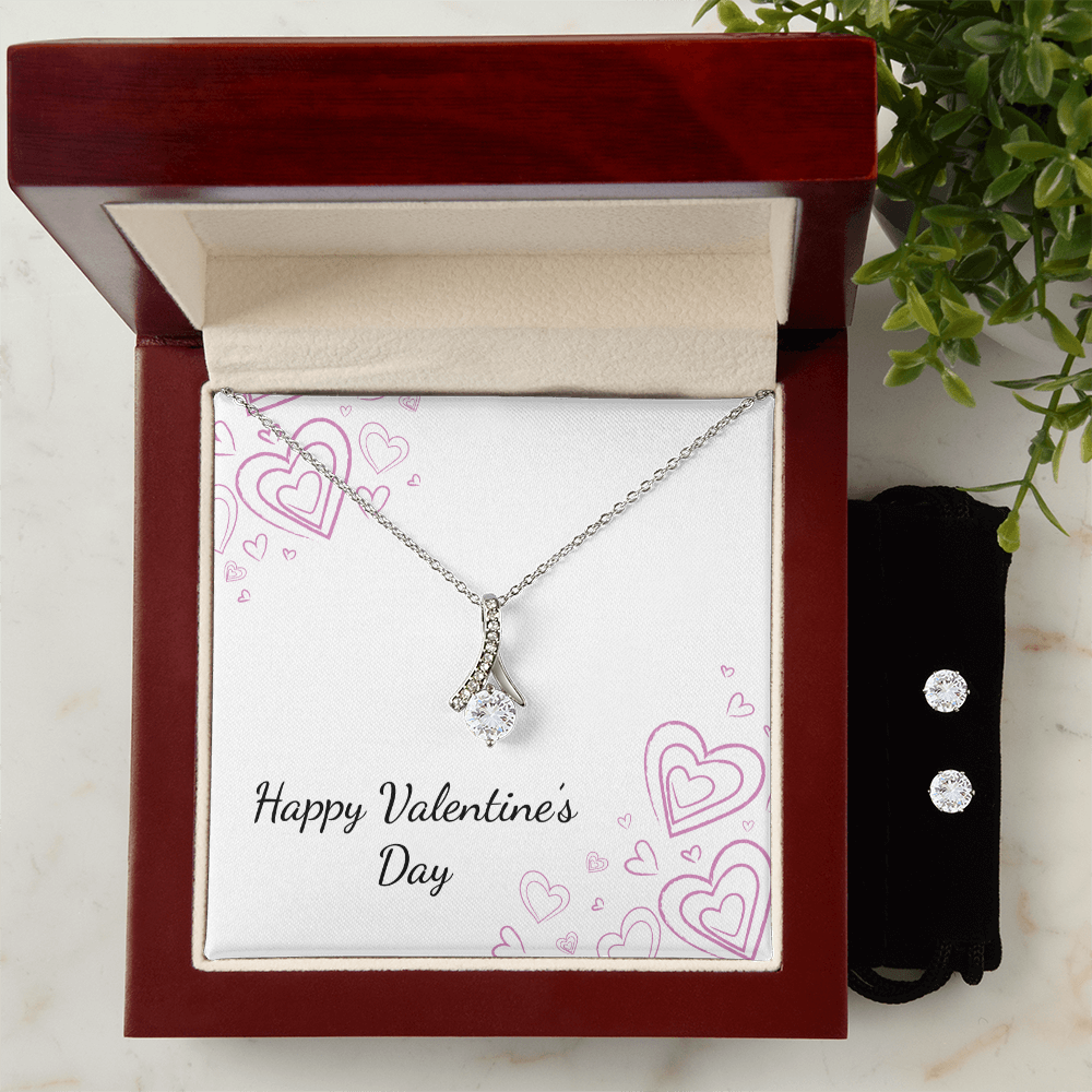 Valentine's Day - Hearts - Alluring Beauty Necklace & Earring Set