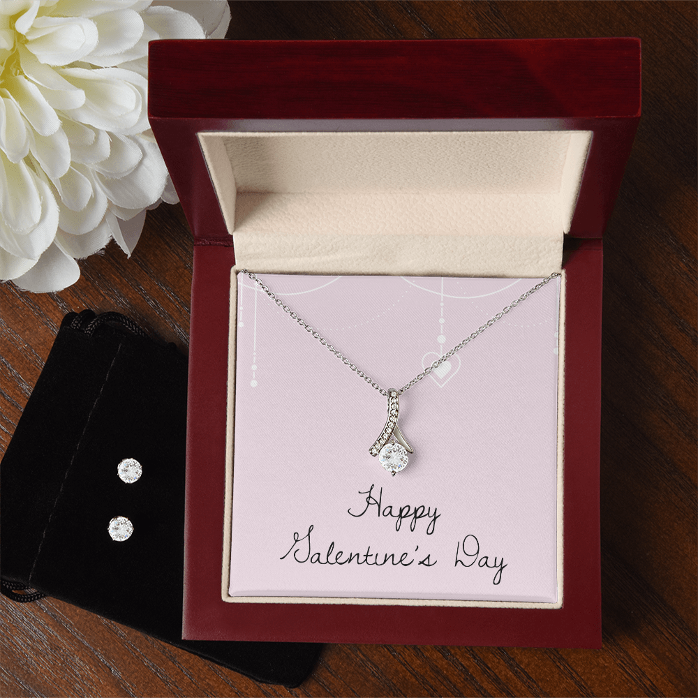 Valentine's Day - Heart - Alluring Beauty Necklace & Earring Set