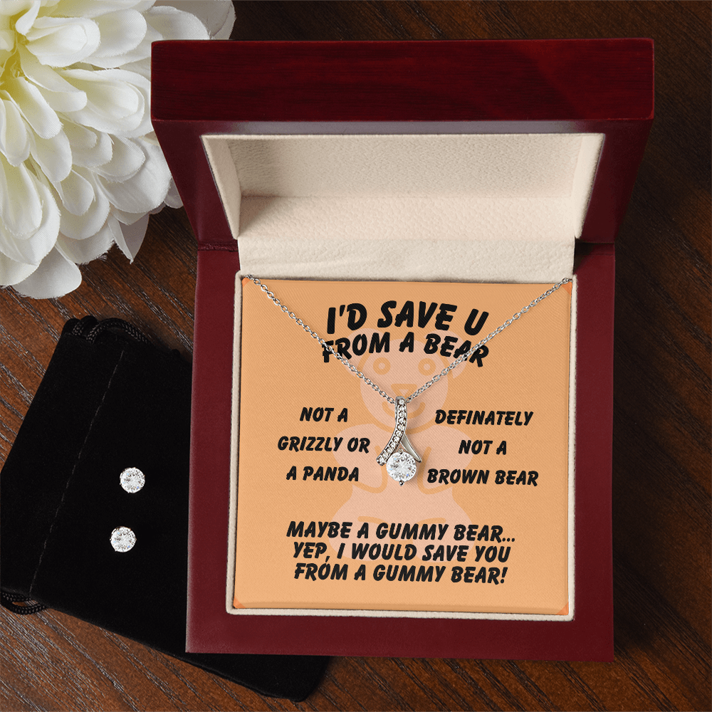 I'd save U - From a bear - Alluring Beauty Necklace & Earring Set