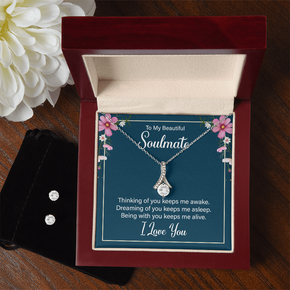To Soulmate - Thinking of you - Alluring Beauty Necklace & Earring Set