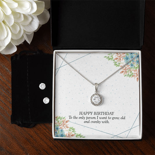 Birthday - To the only person - Eternal Hope Necklace & Earring Set