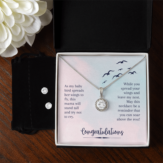 Congratulations - As my baby bird - Eternal Hope Necklace & Earring Set