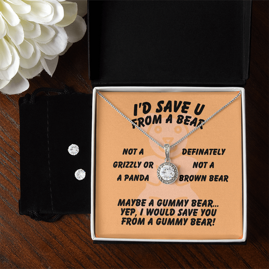 I'd save U - From a bear - Eternal Hope Necklace & Earring Set