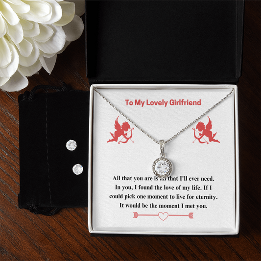 To Girlfriend - If I could - Eternal Hope Necklace & Earring Set