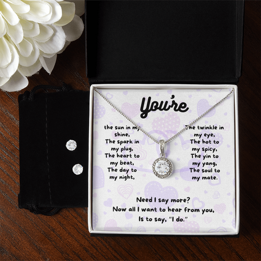 Love - You're the sun - Eternal Hope Necklace & Earring Set