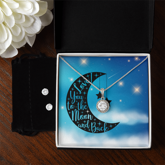 Love - To the moon and back - Eternal Hope Necklace & Earring Set