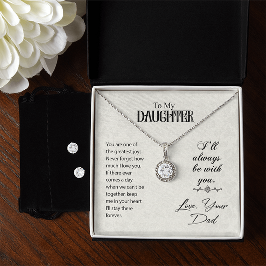 To Daughter - You are one - Eternal Hope Necklace & Earring Set