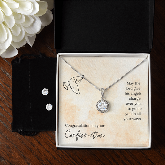 Confirmation - May the Lord - Eternal Hope Necklace & Earring Set